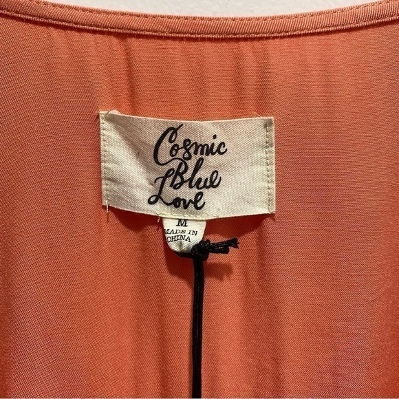 NWT Cosmic Blue Love Peach Scoop Neck Tank Medium - Picture 3 of 6